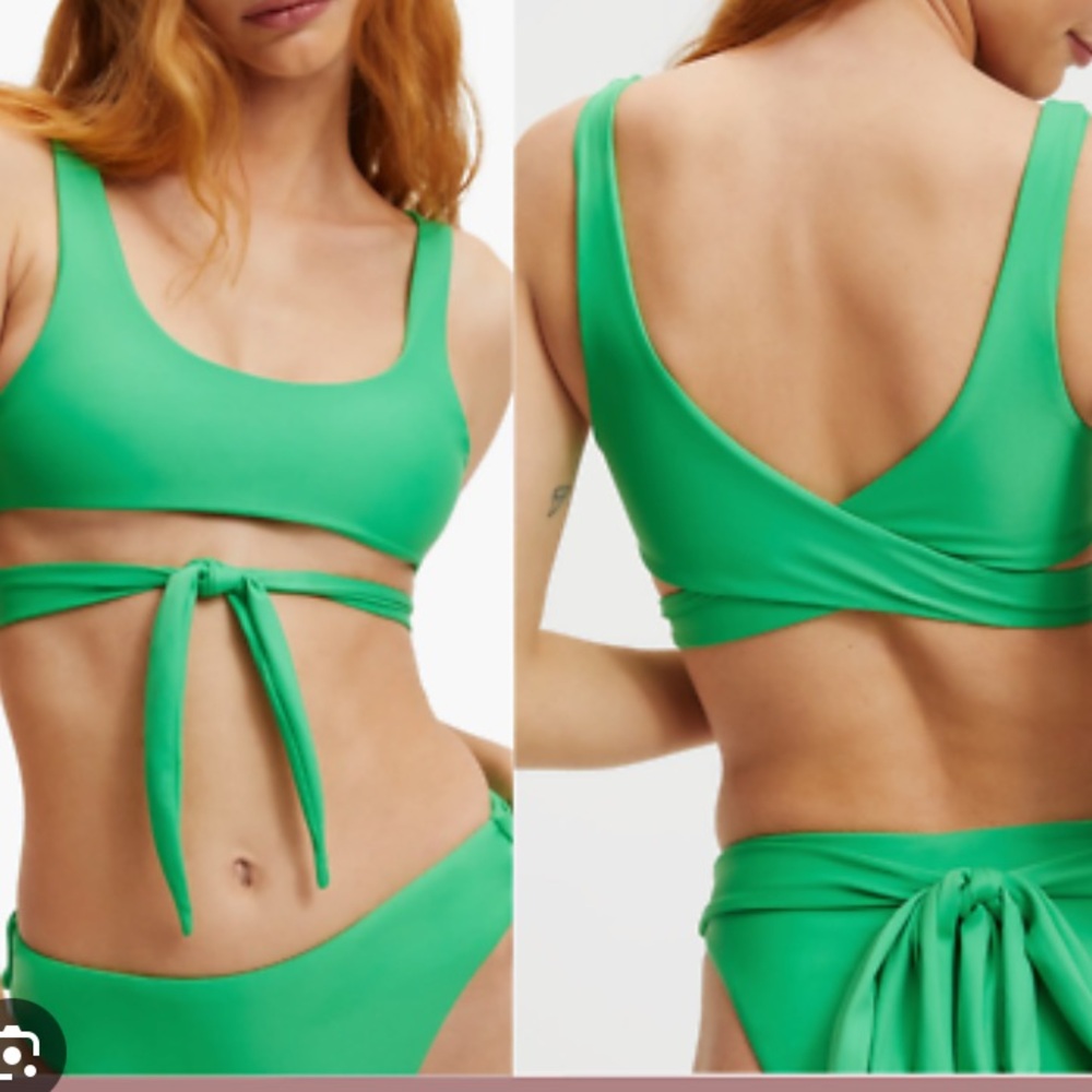 New Good American set Vibrant Green Wrap